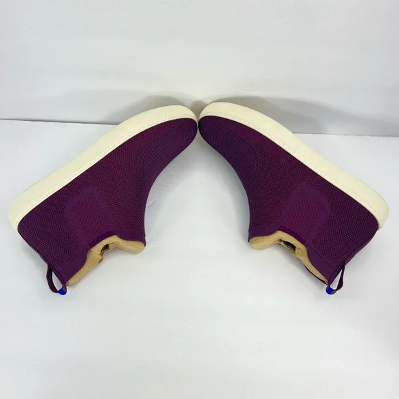 ROTHY’S THE CHELSEA BERRY LATTICE KNIT HIGH TOP SNEAKERS ANKLE BOOTS/SHOES, 12.5 - Picture 11 of 16